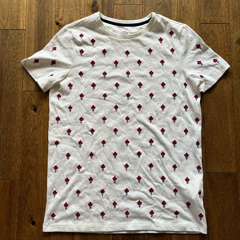 Tory Burch Flower Tee Shirt, Size XS
